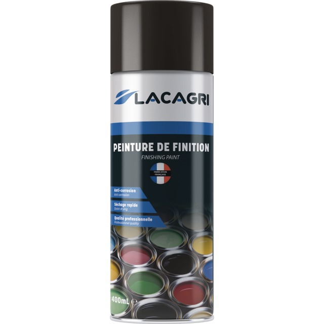 Peinture de Finition Noir Aerosol 400ML Lacagri référence fournisseur 256597